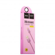 USB - Hoco X6 Khaki Lightning (1.0 )  Hoco 02480