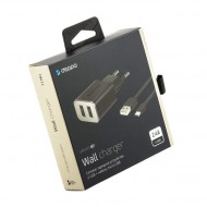   Deppa Wall charger 2.4 D-11381, - microUSB 1.2m (2USB: 5V 2.4A)  Deppa 03005