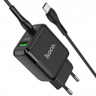   Hoco N5 Favor dual port PD+QC 3.0 charger   Type-C to Type-C (USB: 5V max 3.0A/ 20)  Hoco 03180