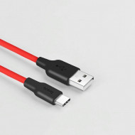 USB - Hoco X21 Silicone Type-C (1.2 ) Black  /  Red Hoco 02989