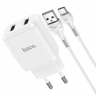  Hoco N7 Speedy dual port charger   Type-C (2USB: 5V max 2.1A)  Hoco 03215