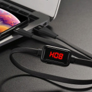 USB - Hoco S4 Charging data cable with timing display for Lightning   1.2  Hoco 02258