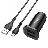   Hoco NZ4 Wise road 24W dual port PD car charger   MicroUSB (2USB: 5V  /  2.4A 12W/ total output 24W)  Hoco 07206