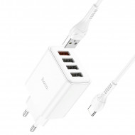   Hoco C102A Fuerza QC3.0 fast charger 28.5W c  Type-C (4USB: 5V max 2.1A)  Hoco 03251