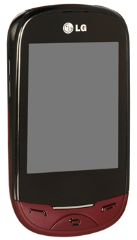 Комплектация LG T500 Wine Red: Телефон, Аккумулятор, Зарядное