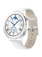   HUAWEI GT 3 PRO FRIGGA-B19 43  (55028857), Silver Bezel White Leather / /