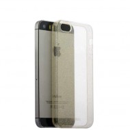Чехол-накладка силикон Deppa Chic Case с блестками D-85291 для iPhone SE/ 5S 0.8мм Золотистый Deppa 15336