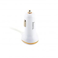 Автомобильное зарядное устройство Hoco Z14 Single (выход MicroUSB  /  USB: 5V  /  2.1A) Белый Hoco 07077