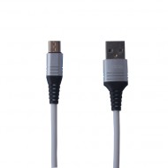 USB - Hoco U46 Tricyclic silicone charging data cable MicroUSB (1.0 ) White Hoco 02837
