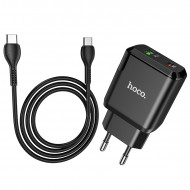   Hoco N5 Favor dual port PD+QC 3.0 charger   Type-C to Type-C (USB: 5V max 3.0A/ 20)  Hoco 03180