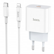   Hoco C76A Speed source PD+QC 3.0 charger   Lightning to Type-C (USB-C: 5V max 3.0A/20)  Hoco 03154