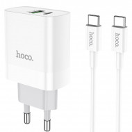   Hoco C80A Rapido PD+QC 3.0 charger   Type-C to Type-C (USB: 5V max 3.1A/ 18)  Hoco 03152