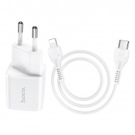   Hoco N10 Starter single port PD20W+QC3.0 charger   Type-C to Lightning (USB: 5V max 3.1A/ 20)  Hoco 03196