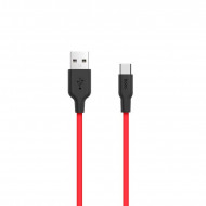USB - Hoco X21 Silicone Type-C (1.2 ) Black  /  Red Hoco 02989