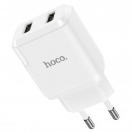 Адаптер питания Hoco N7 Speedy dual port charger Apple / Android (2USB: 5V max 2.1A) Белый Hoco 03211