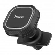 Автомобильный держатель Hoco CA52 Intelligent air outlet in-car holder магнитный универсальный в решетку черный Hoco 08174