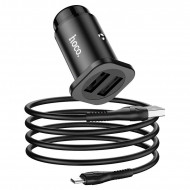   Hoco NZ4 Wise road 24W dual port PD car charger   MicroUSB (2USB: 5V  /  2.4A 12W/ total output 24W)  Hoco 07206