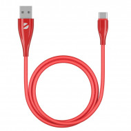 USB дата-кабель Deppa D-72290 USB - Type-C Ceramic (1.0м) Красный Deppa 02110