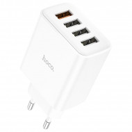 Адаптер питания Hoco C102A Fuerza QC3.0 fast charger 18W (4USB: 5V max 3.0A) Белый Hoco 03245