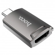 Переходник Hoco UA19 Type-C - HDMI 4K UltraHD для Macbook, Ipad Pro, Samsung Tab Графитовый Deppa 03582